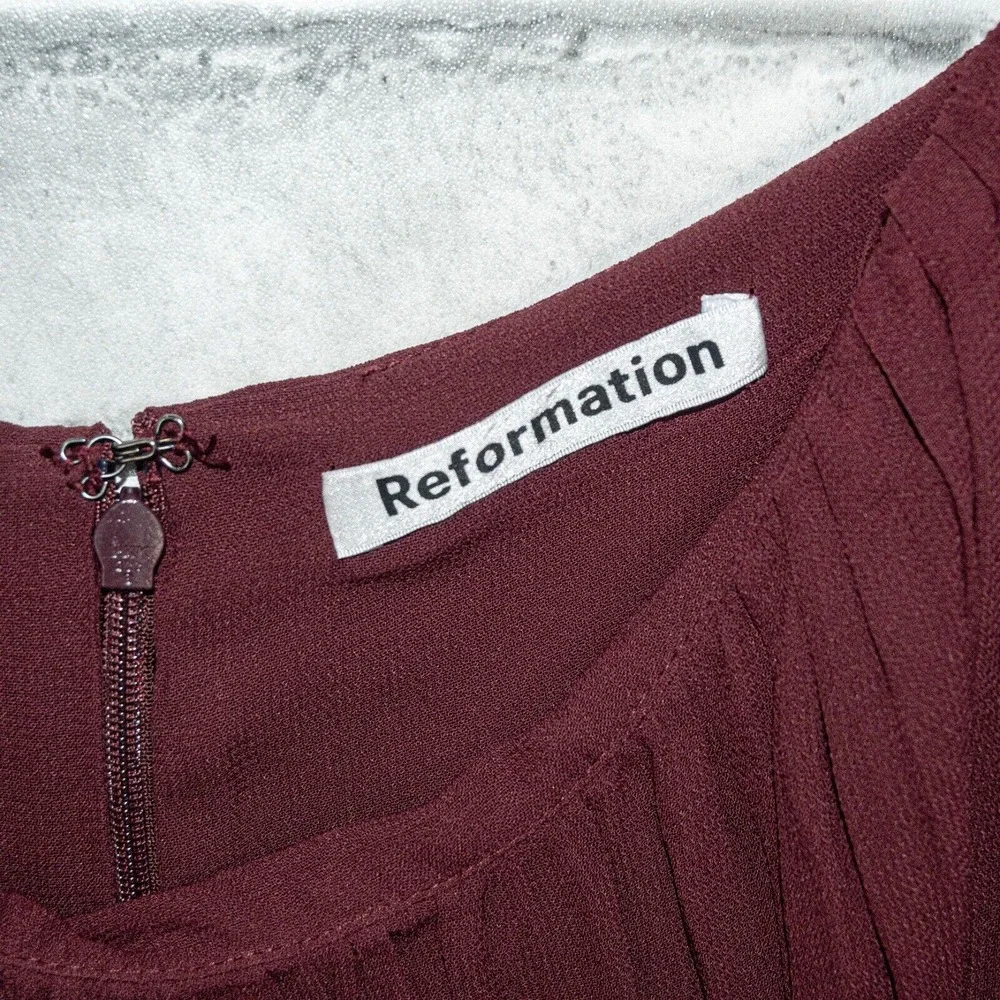 Reformation Burgundy Midi Dress - Picture 3 of 7